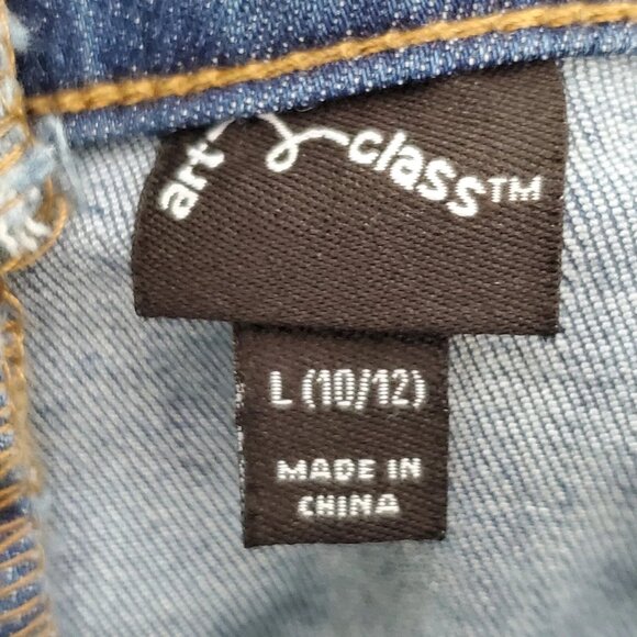 Art Class Girl's Adjustable Waist Pleated Denim Jean Skirt NEW Size L(10/12) - Picture 8 of 13